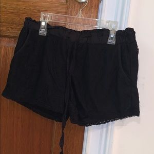 Black lace shorts